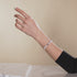 Ivoire | Argent | Bracelet trèfle en verre Firefly